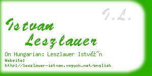 istvan leszlauer business card